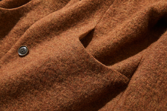 華やかな色で軽やかに 　ふんわり暖かいウールコート　ロングコート221003-1 7枚目の画像