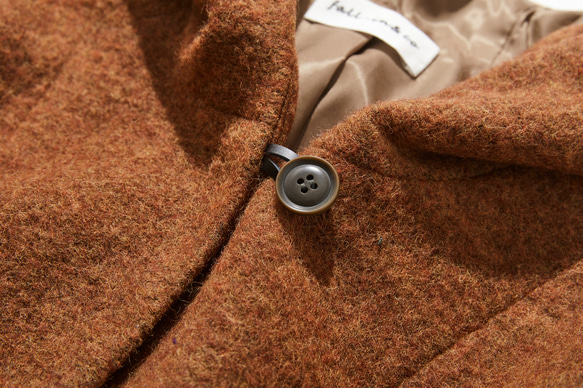 華やかな色で軽やかに 　ふんわり暖かいウールコート　ロングコート221003-1 5枚目の画像
