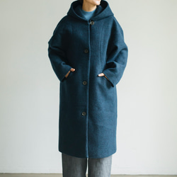 華やかな色で軽やかに 　ふんわり暖かいウールコート　ロングコート221003-2 4枚目の画像