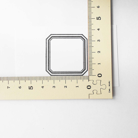 0228★ 切角方形框印章40×40 第2張的照片