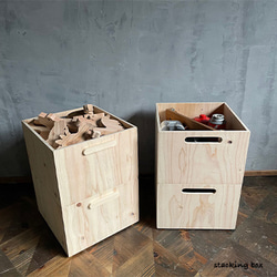 スタッキングフリーボックス】 縦積み横積み可能 収納ボックス 整理