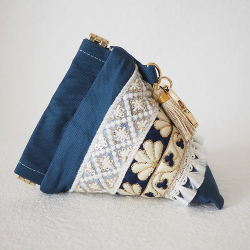 インド刺繍》テトラポーチ/アクセサリーポーチ(30) ポーチ Link