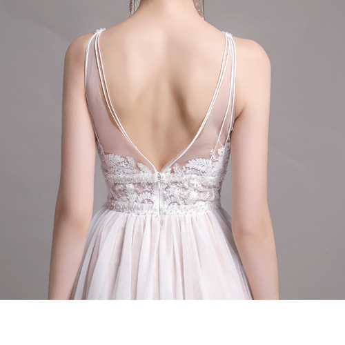 ノースリーブレーストップ ウエディングドレス 前撮り フォト ドレス  