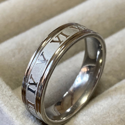 シルバーローマ字リングステンレスリング ステンレス指輪 ピンキーリング 5枚目の画像