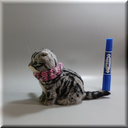 羊毛フェルト 猫 スコティッシュフォールドちゃん ねこ ネコ 猫