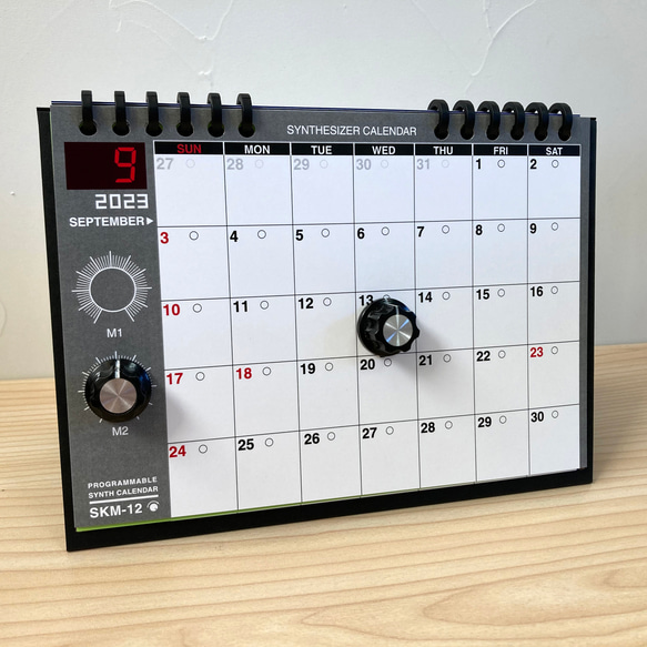 【2023年曆】SKM-12合成器日曆配備12個月可變面板桌面/SKM 第14張的照片