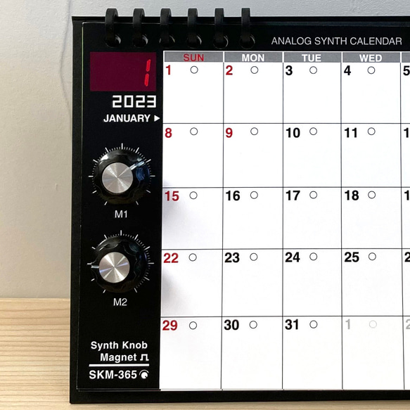 【2023年 カレンダー】SKM-365・2023 アナログシンセカレンダー　卓上／SKMクラシック 3枚目の画像