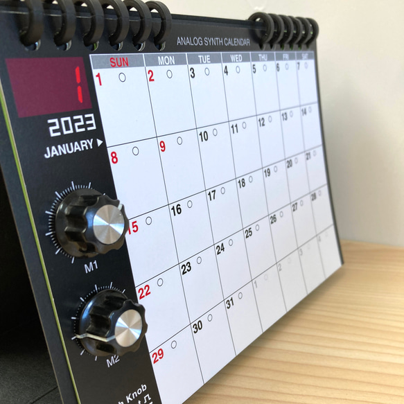【2023年 カレンダー】SKM-365・2023 アナログシンセカレンダー　卓上／SKMクラシック 4枚目の画像