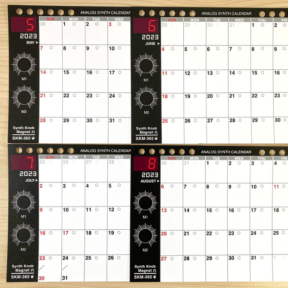 [僅 2023 年日曆紙] SKM-365/2023 類比合成日曆僅替換紙 第3張的照片