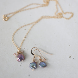 14KGF pearl　pierce＆necklace [kgf5070] 4枚目の画像