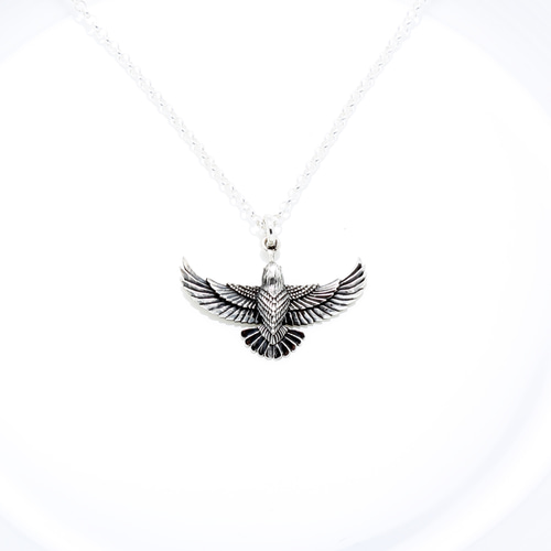 純銀盃 + シルバーネックレス 自由 飛ぶ鳥 鷹 シルバー925 純銀ネックレス バレンタインデー