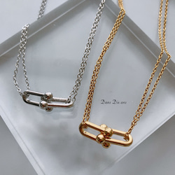 金属アレルギー対応　サージカルステンレスチェーン / ステンレスリンクチャーム　ネックレス　 1枚目の画像