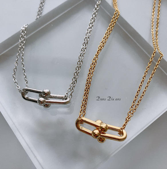 金属アレルギー対応　サージカルステンレスチェーン / ステンレスリンクチャーム　ネックレス　 1枚目の画像