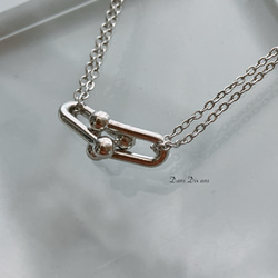 金属アレルギー対応　サージカルステンレスチェーン / ステンレスリンクチャーム　ネックレス　 3枚目の画像