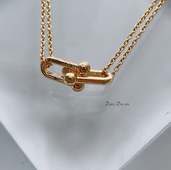 金属アレルギー対応　サージカルステンレスチェーン / ステンレスリンクチャーム　ネックレス　 2枚目の画像