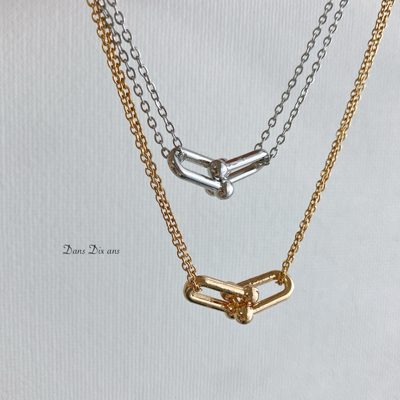 金属アレルギー対応　サージカルステンレスチェーン / ステンレスリンクチャーム　ネックレス　 10枚目の画像