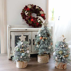 卓上クリスマスツリー　テーブルサイズ　冬支度　玄関　インテリア　ギフト　294　 1枚目の画像