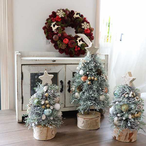   クリスマスツリー M テーブルインテリア 卓上クリスマスツリー テーブルサイズ 冬支度 玄関 インテリア ギフト