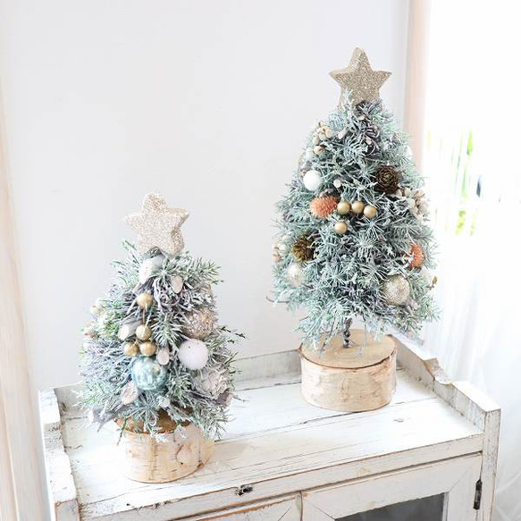 卓上クリスマスツリー　テーブルサイズ　冬支度　玄関　インテリア　ギフト　294　 5枚目の画像