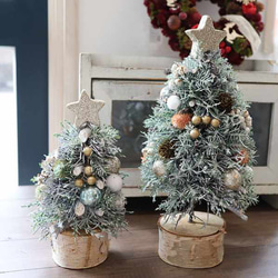 卓上クリスマスツリー　テーブルサイズ　冬支度　玄関　インテリア　ギフト　294　 2枚目の画像
