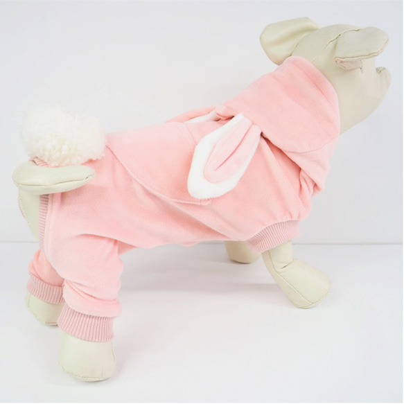 ワンピース ロンパース うさぎ 秋冬 お揃い ペアルック ドックウェア 犬 猫 ペット 犬服 猫服 P526 P527 4枚目の画像