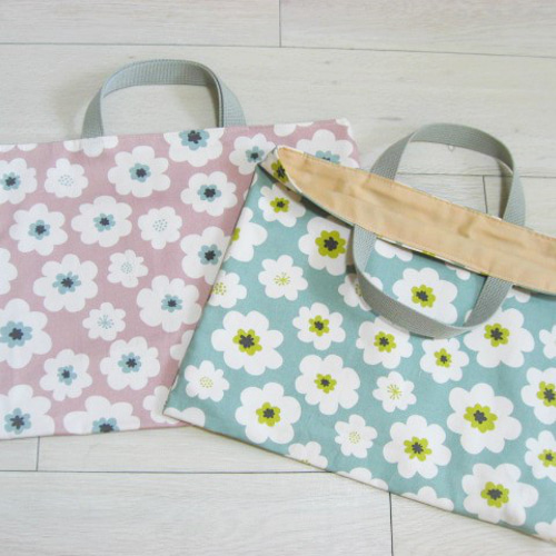 入園入学グッズ 北欧花柄 くすみピンク
