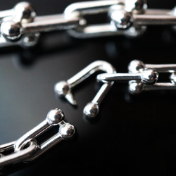 SV925 スターリングシルバー Uチェーン 切り売り 4コマ単位 ◎S 5×8mm 4枚目の画像