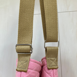 底角補強！キルティングショルダーバッグ　図書袋　通園バック 9枚目の画像