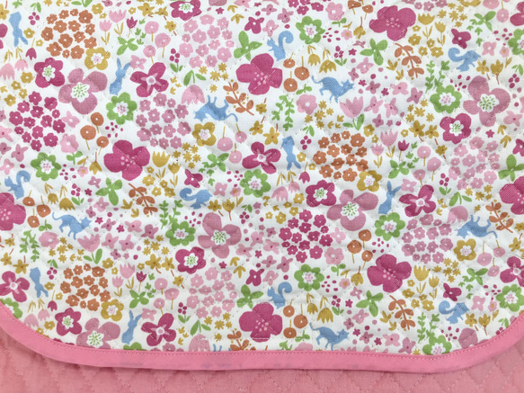 底角補強！キルティングショルダーバッグ　図書袋　通園バック 8枚目の画像