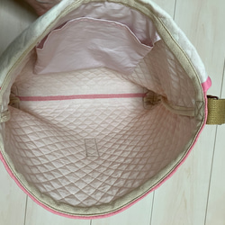 底角補強！キルティングショルダーバッグ　図書袋　通園バック 7枚目の画像