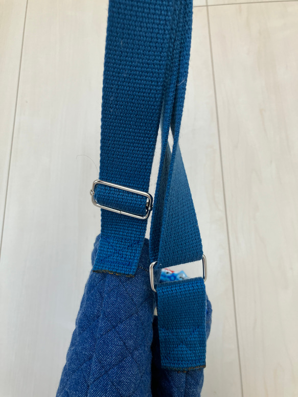 底角補強！デニムキルティングショルダーバッグ　通園バック 9枚目の画像