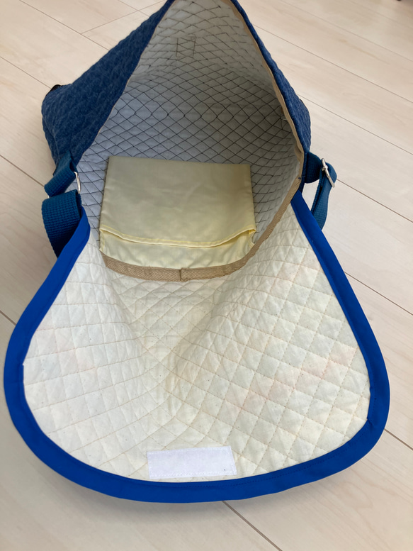 底角補強！デニムキルティングショルダーバッグ　通園バック 7枚目の画像