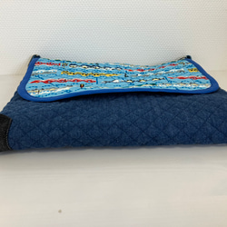 底角補強！デニムキルティングショルダーバッグ　通園バック 4枚目の画像