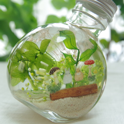 作りたて！再販4】うさぎのしあわせ キノコの森 緑溢れる森の