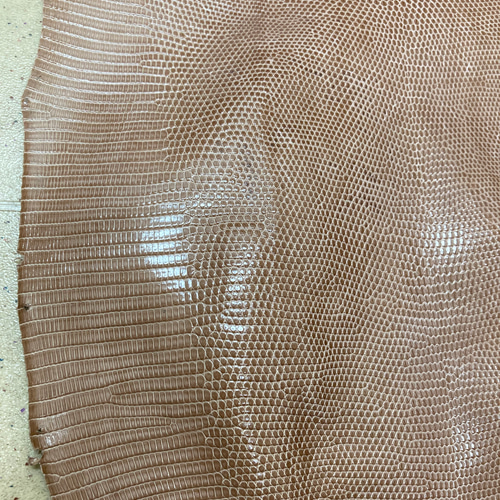 良品★超絶極艶　リアル　リザード　トカゲ革 ビジネスバッグ　トート ベージュ 良品☆超絶極艶 リアル リザード トカゲ革 ビジネスバッグ