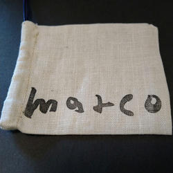 マルコ　イニシャル”M”キーホルダー(小)　ブラック 3枚目の画像