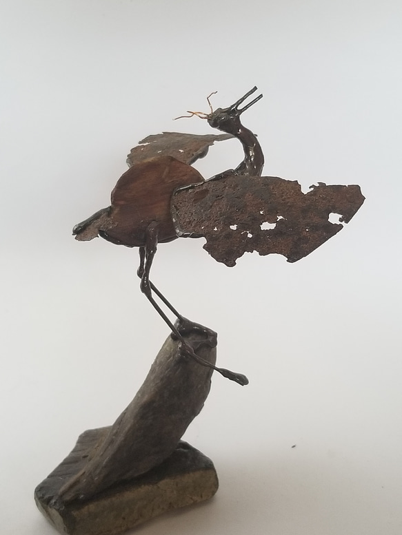 アート　オブジェ　“里山の鷺” 2枚目の画像