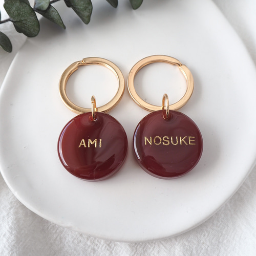 両面文字入可【誕生月カラー】レジン バースデーカラー 名入れ プチ