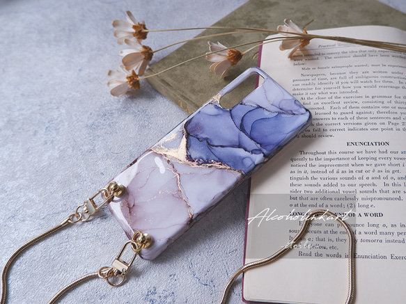 ＃cantabile　アルコールインクアートのスマホケース・ネックストラップ・リング（iPhone / Android) 1枚目の画像