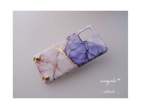 ＃cantabile　アルコールインクアートのスマホケース・ネックストラップ・リング（iPhone / Android) 6枚目の画像