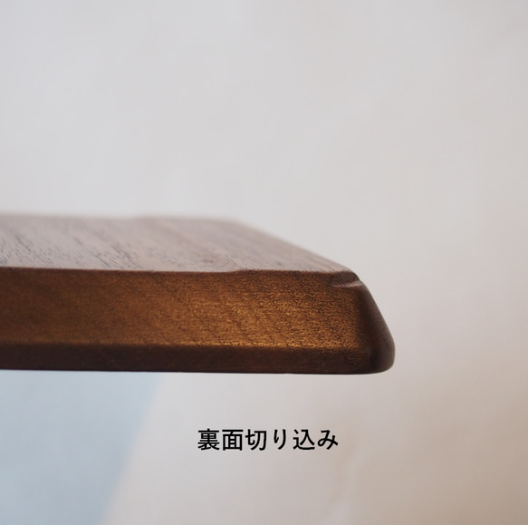 木のトレーＬ　長皿　ステーショナリートレー　手作り　ウォールナット・バーチ・栗 5枚目の画像