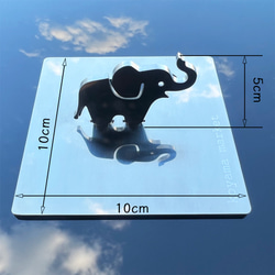 象のドッペルゲンガー キーフック ステンレス 鏡面材 オブジェ 鍵掛け Model:ELEPHANT1 6枚目の画像