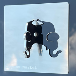 象のドッペルゲンガー キーフック ステンレス 鏡面材 オブジェ 鍵掛け Model:ELEPHANT1 3枚目の画像