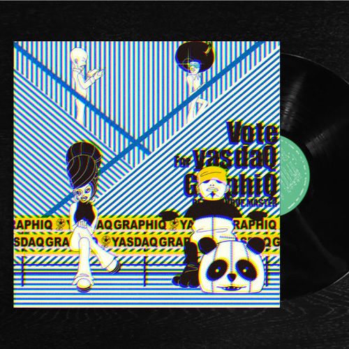 レコードジャケット風アート【レコード盤なし】エスカレーター_c025