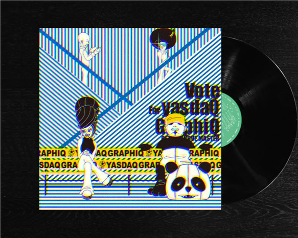 レコードジャケット風アート【レコード盤なし】エスカレーター_c025