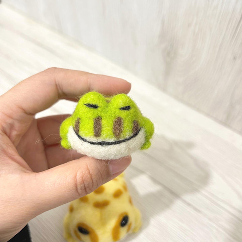ツノガエル家族 羊毛フェルト人形 癒しのギフト 羊毛フェルト 兔瓜小