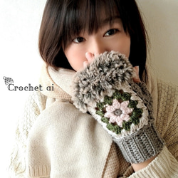 暖かい♡クロシェ編みネックウォーマー【アイボリー】 ネック