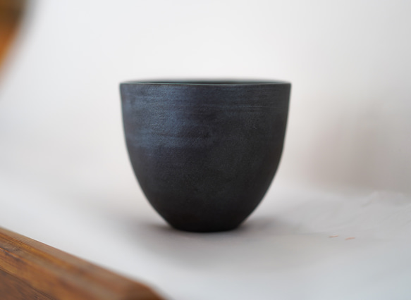 【送料無料】セラミック 黒陶器カップ | ホームカップ | 手作り | ギフト 2枚目の画像