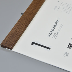 カレンダー 2024・木製壁掛けカレンダー（A3-ヴィンテージ） 6枚目の画像