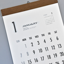 カレンダー 2024・木製壁掛けカレンダー（A3-ヴィンテージ） 4枚目の画像